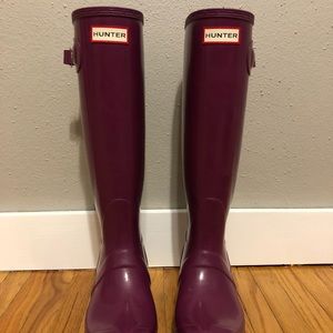 Purple Hunter Tall Gloss Rain Boots